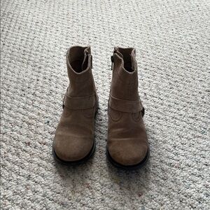 Mango Brown Leather Kids Boots